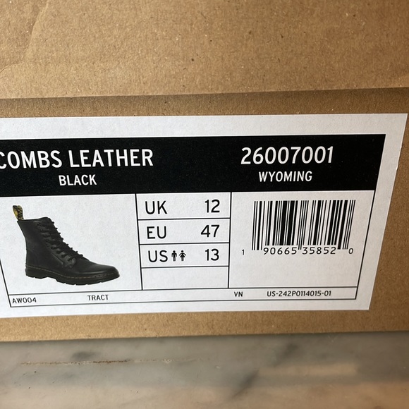 Dr.Martens AirWair Men’s Black Combs Leather Wyoming US13 - Picture 11 of 12